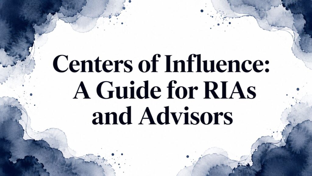 Centers of influence guidebook cover
