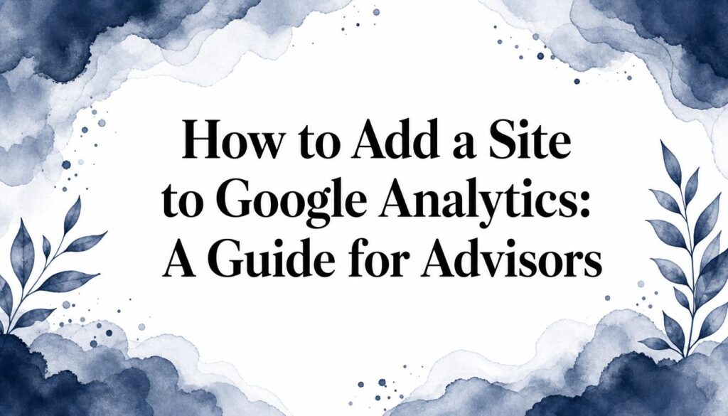 How to add a site to google analytics tutorial title