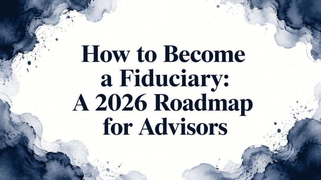 How to become a fiduciary advisor roadmap