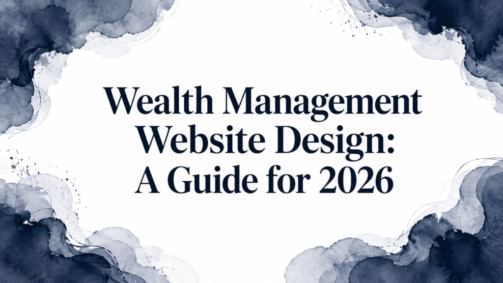 Wealth management website design title slide