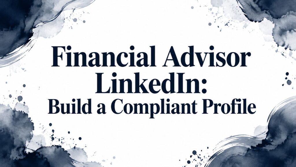 Financial advisor linkedin compliance guide