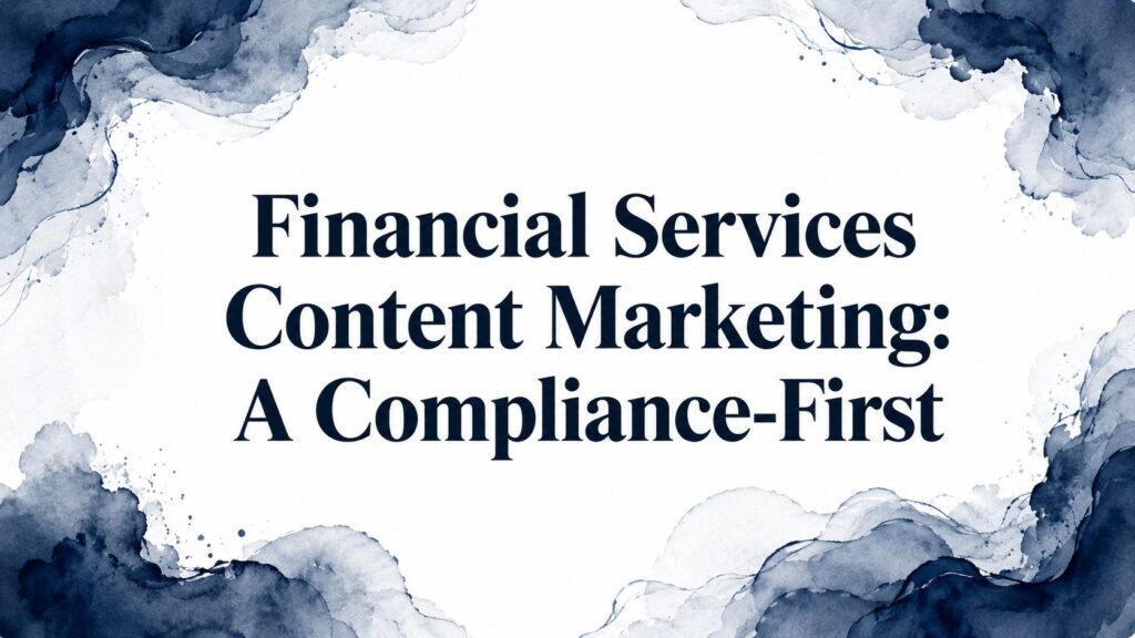 Financial services content marketing compliance first